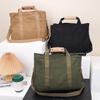 Women's Multi-Pocket Canvas Tote: Large-Capacity, Single Shoulder & Crossbody Handbag