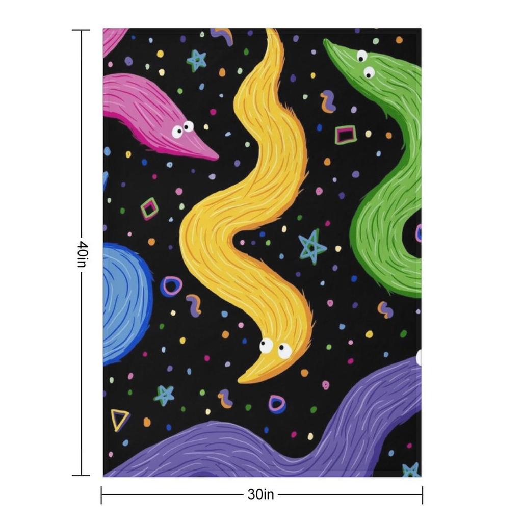Bowling Worm On A String Throw Blanket Luxury Thicken Picnic Weighted Flannels Blankets