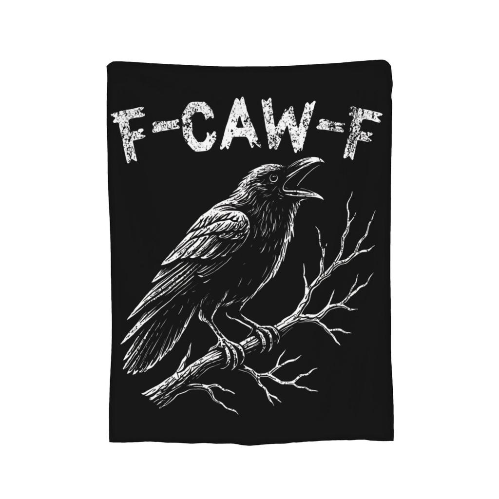 F-Caw-F Chicken FCAWF Humor Quote Rooster Meme Blanket Cover Fleece Super Soft Throw Blankets for Car Sofa Couch Bedroom Quilt