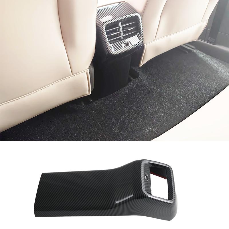 For MG S5 MG ES5 2025 2026+ ABS Carbon Fiber Car Rear AC Air Outlet Vent Frame Cover Trim Anti Kick Plate Interior Accessories