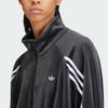 Adidas Originals Velvet Oversized Track Top Women Tops Black IS4555