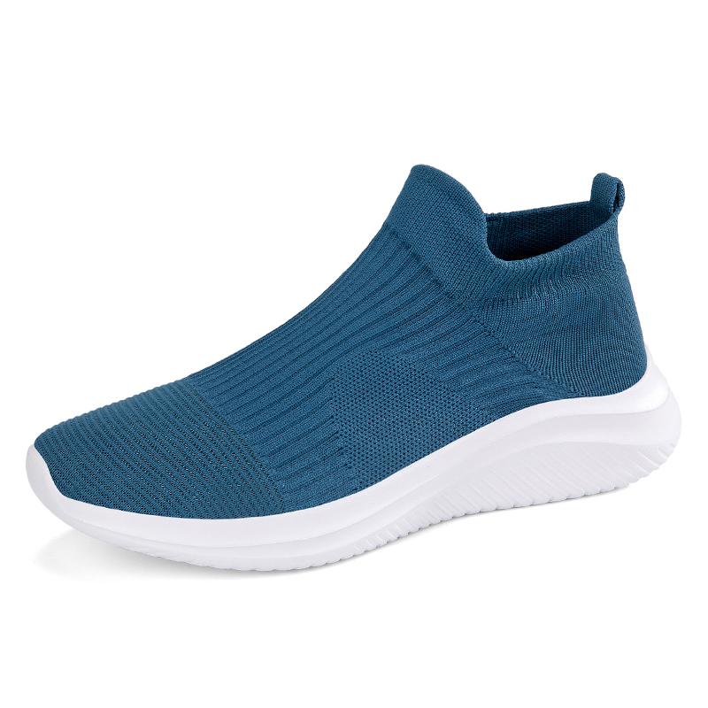 

Fashion High Quality New Men s Mesh Casual Shoes Thick Soled Anti Slip Trendy Blue Men s Sports Shoes Outdoor Park Walking Shoes 37 синий