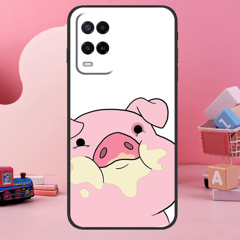 Cute PINK Kawai Pig Case For Oppo A74 A94 A54 A17 A57 A77 A76 A16 A96 A18 A60 A80 A40 A38 A58 A78 A98 A15 A5 Pro