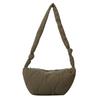 Female Underarm Bag Trendy Soft Down Cotton Padded Tote Handbag with Zipper Quilted Simple Crossbody Bag Solid Color Lightweight