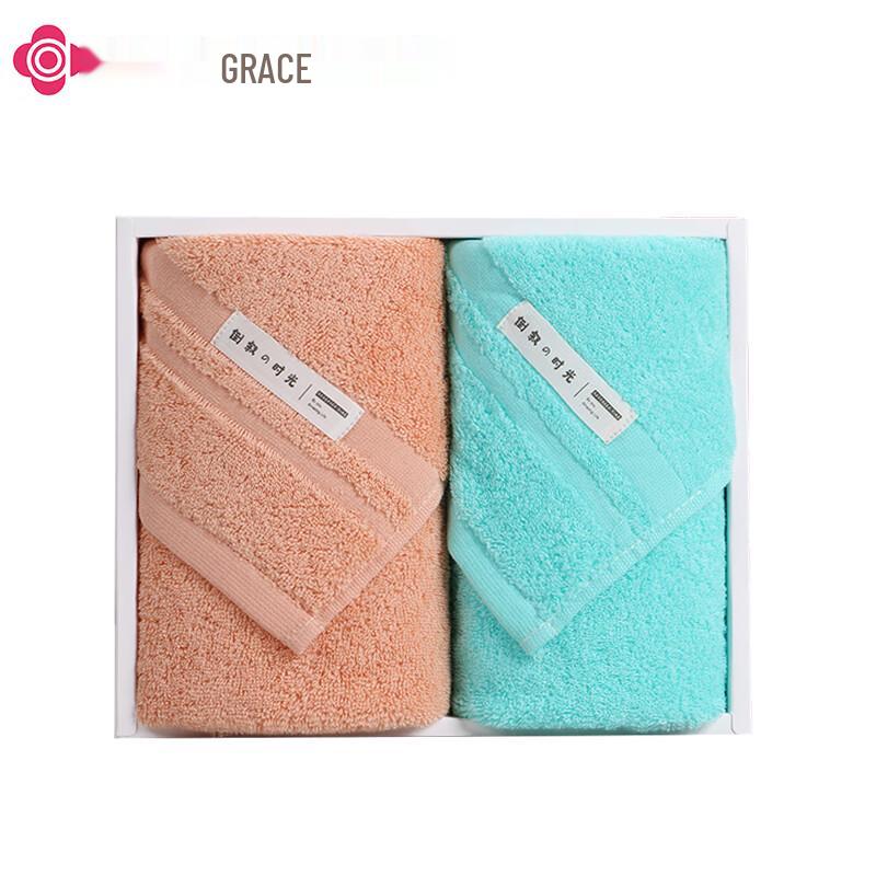 Мягкие впитывающие хлопковые полотенца для лица Jieliya (2-Pack)