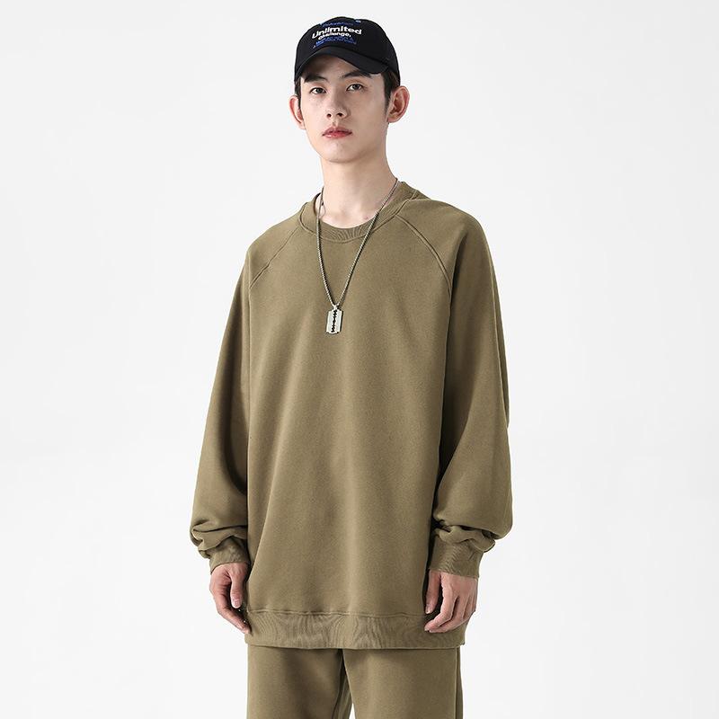 

Свитер-пуловер с круглым вырезом, осенний, мужской и женский, с рукавами на плечах, однотонный, универсальный, свитер 3XL