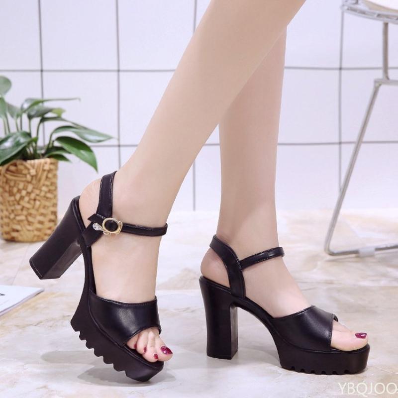 Fashion Summer new Sandals Ladies one button fish mouth Shoes Versatile elegant super high heels Fashion comfortable Women's sandals