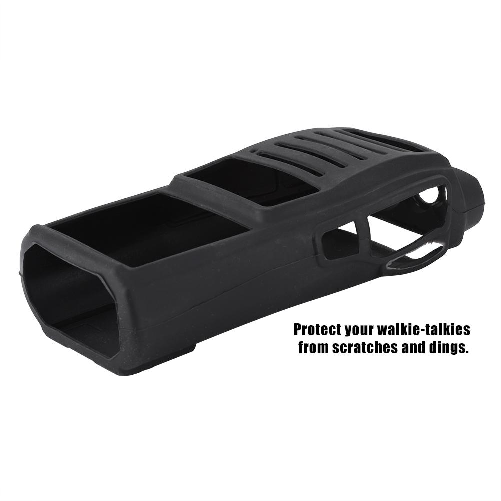 Soft Silicone Two Way Radio Holster Case Protection for Baofeng UV82 Walkie Talkies(black)