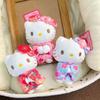 Sakura Mount Fuji Kimono Hello Kitty plush Stuffed Pendant Cartoon Kitty Anime Plush Doll Pendant Bag Accessories Gifts
