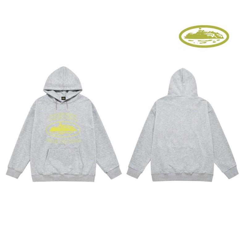CORT Alcatraz Distressed Hoodie Men Streetwear Loose Fit Couple Sweatshirt Winter