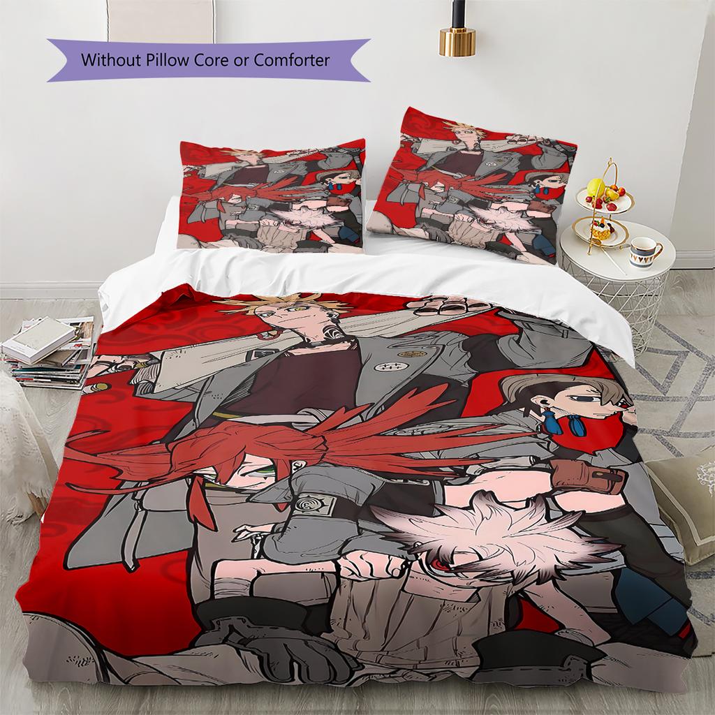 Gachiakuta Pattern Bedding,Quilt Set Quilt Cover Pillowcase Home Birthday Gift (1 * duvet cover + 2 * pillowcase, without core)