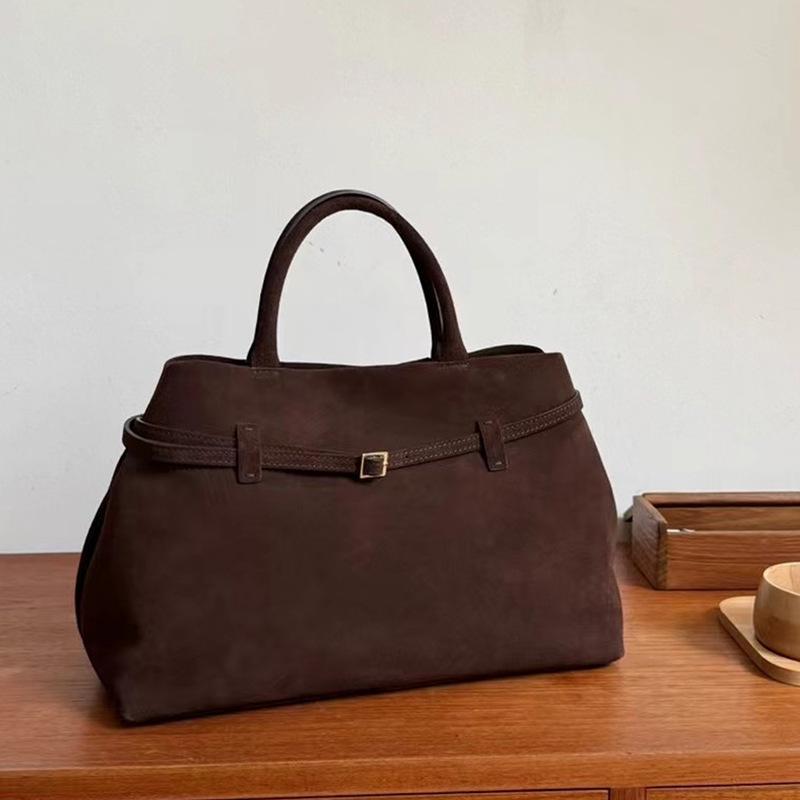Retro semišová crossbody taška tote a aktovka cez rameno s veľkou kapacitou