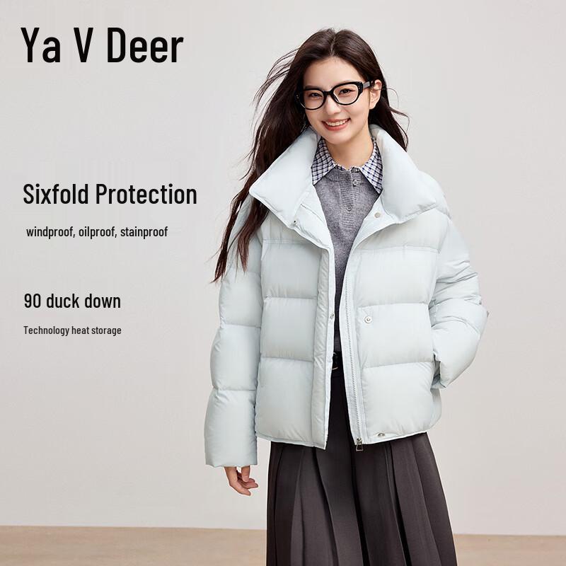 

Yalu Women s Short Stand-Collar Puffer Down Jacket S