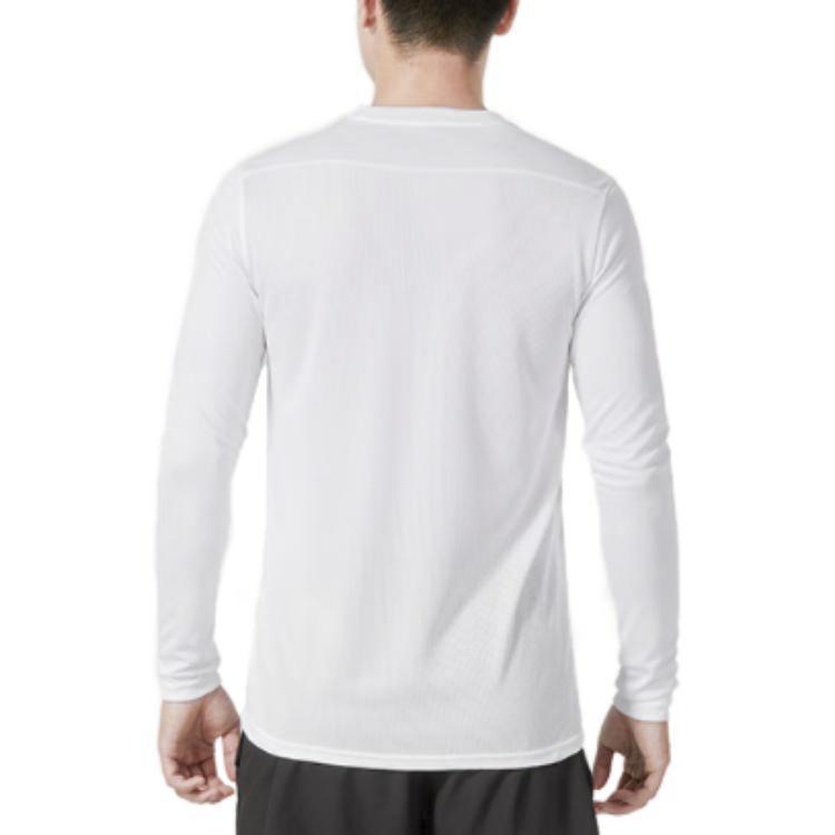Nike T-shirt a maniche lunghe casual traspirante con stampa logo Uomo Top Bianco BV6707-100