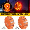 2pc LED Flashing Warning Flares Road Emergency Disc Safety Roadside Light Beacon