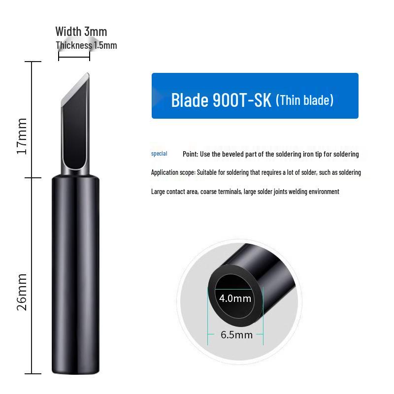 936 Internal Heating Soldering Iron Tip, Constant Temperature, Chrome & Black Diamond, Lead-Free