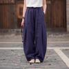2026 Spring/Summer Artistic Cotton Linen Women's Slimming Casual Lantern Pants