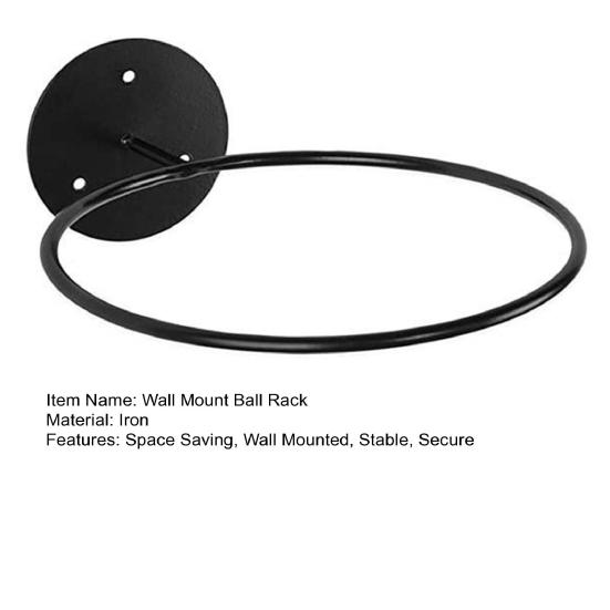 Yousheng Wall Mount Basketball Holder Iron Ball Display Storage Rack Sports Accessories Organizer for Basketball Soccer Ball Volleyball Football Rugby