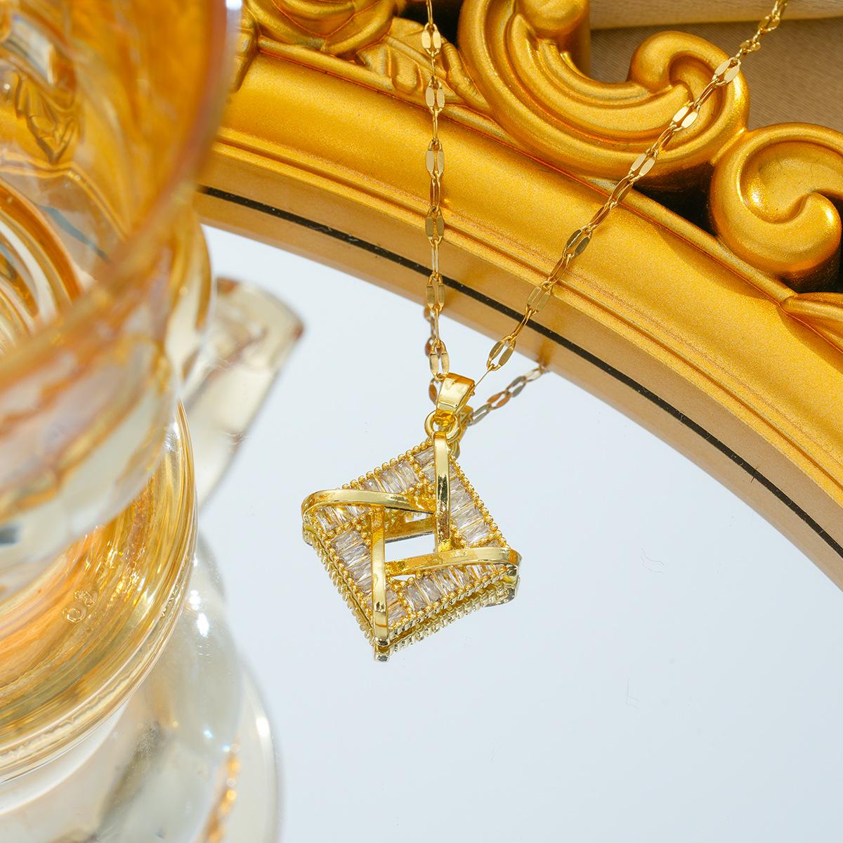 

18K Gold Electroplated Titanium Steel Necklace - Women s Trendy Japanese & Korean Style, Non-Fading, Low-Key Luxury