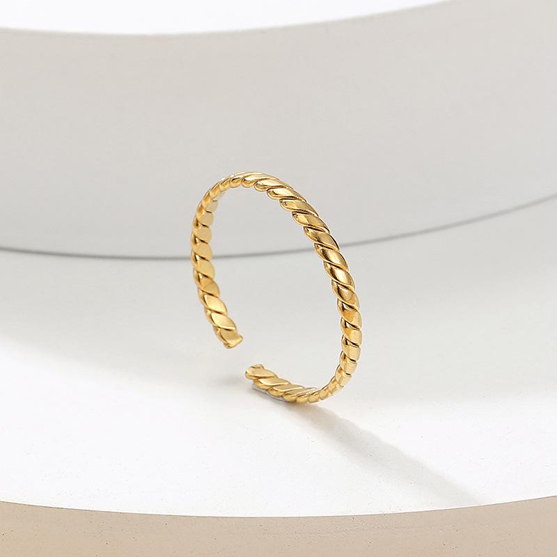 

Шикарное кольцо из нержавеющей стали в европейском и американском стиле - Прочное, Не выцветает, Высококлассное женское украшение. Size 8