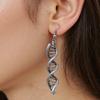 Elegant DNA Double Helix Earrings Ear Hooks Inspired By Science For Women Students And Teachers In Copper Materials