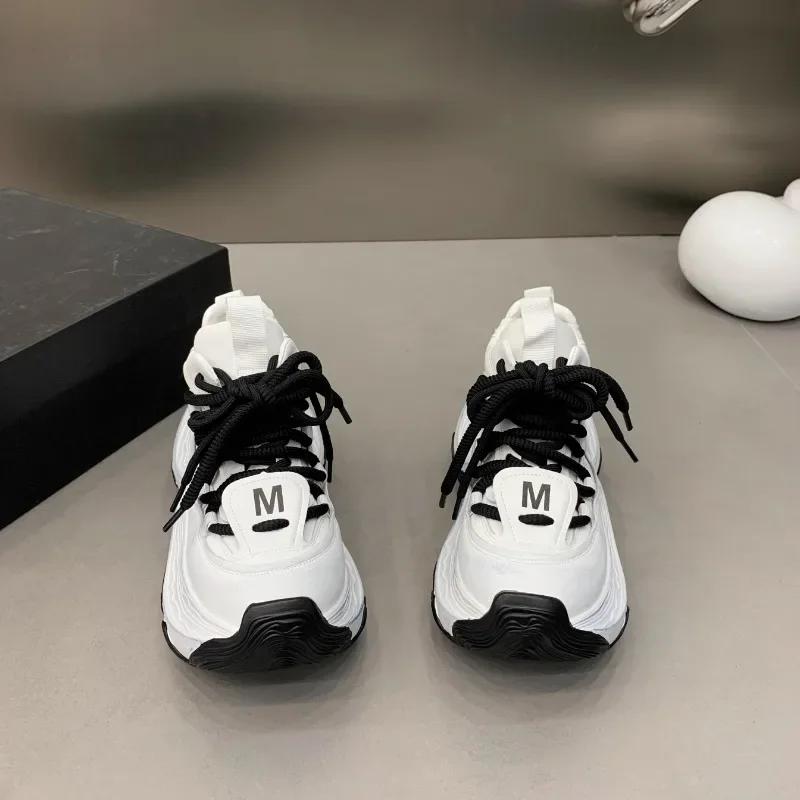 Fashion Women's Vulcanize 2025 High Quality Ladies  Outdoor Shoes for Women Platform Sneakers Round Toe Lace Up Casual