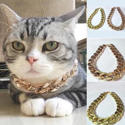 36cm Adjustable Dog Punk Chain Cool Cat Collar