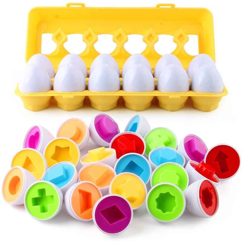 Baby Montessori Educational Toy Egg Puzzle Game Baby Toys Color Recognize Shape Match Nuts Bolts Screw Training Toy Toddler Gift