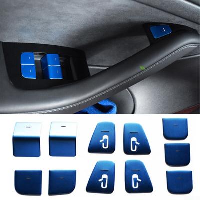 11 Pezzi Adesivi Pulsanti Alzacristalli Portiera Auto Per Tesla Model 3 Y