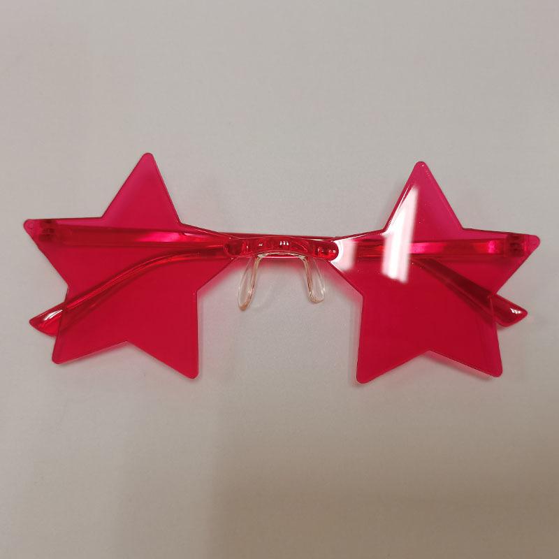 Ochelari de soare cu stea subțiri, culoare ocean, fără rame, personalizați, colorați, pentru dans, oglindă integrată de culoare bomboană