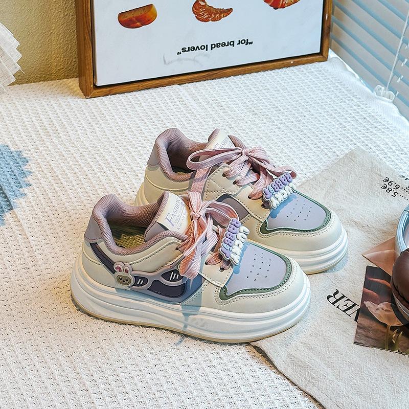 

Туфли для девочек 2025 новые детские весенне-осенние туфли модные интернет-знаменитости студенческие спортивные и повседневные туфли универсальные белые туфли 30