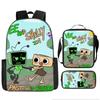 Dandy'S World Student School Bag Dandy'S World Cartoon Cute Backpack Three-Piece Set Satchel Bag Pencil Case