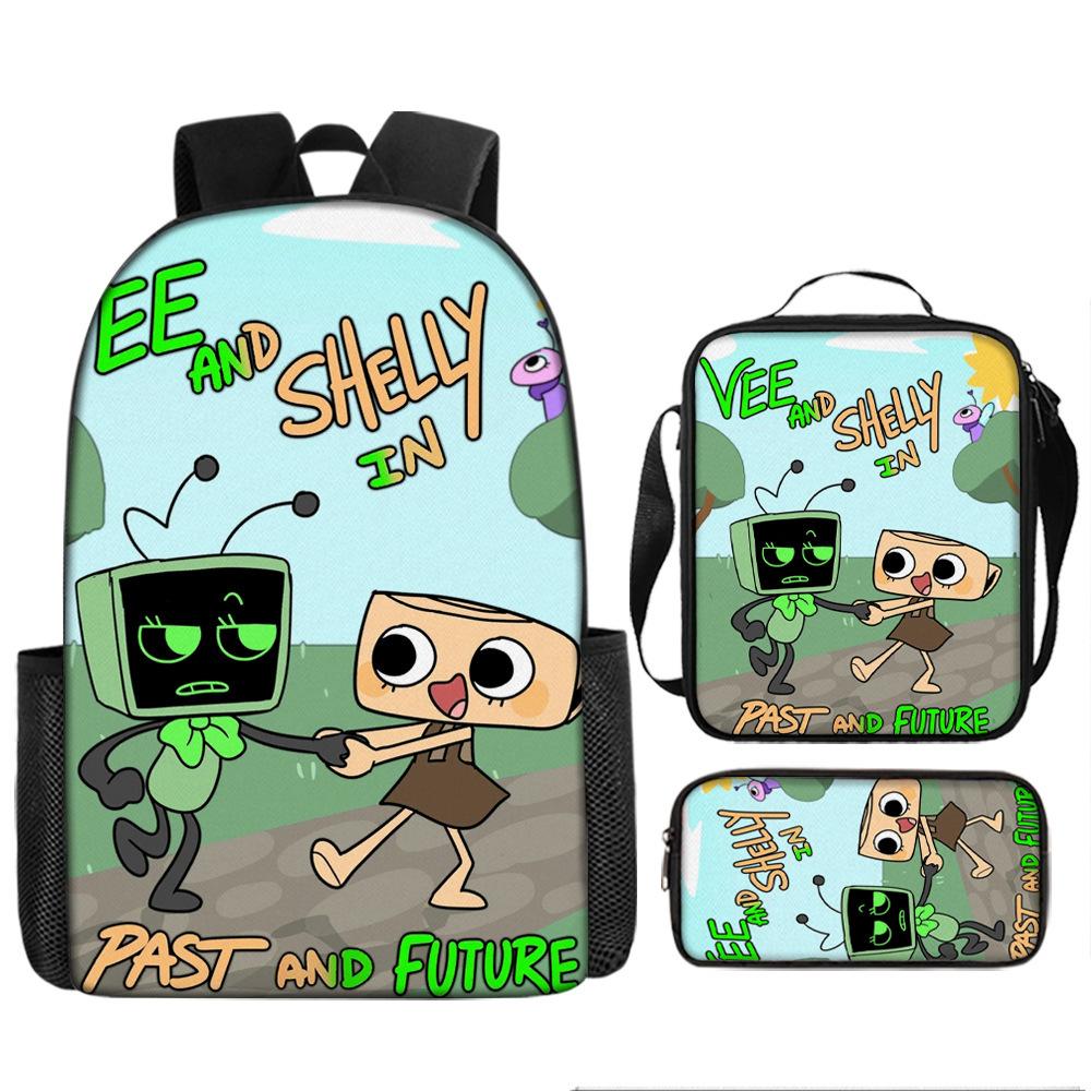 Dandy'S World Student School Bag Dandy'S World Cartoon Cute Backpack Three-Piece Set Satchel Bag Pencil Case