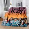 3D KPOP ITZY Star Soft Plush Blanket,Flannel Throw Blanket for Living Room Bedroom Bed Sofa Cover Gift