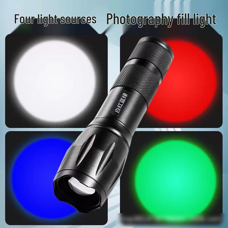 Linterna de Luz de Relleno LED Recargable de 4 Colores para Fotografía