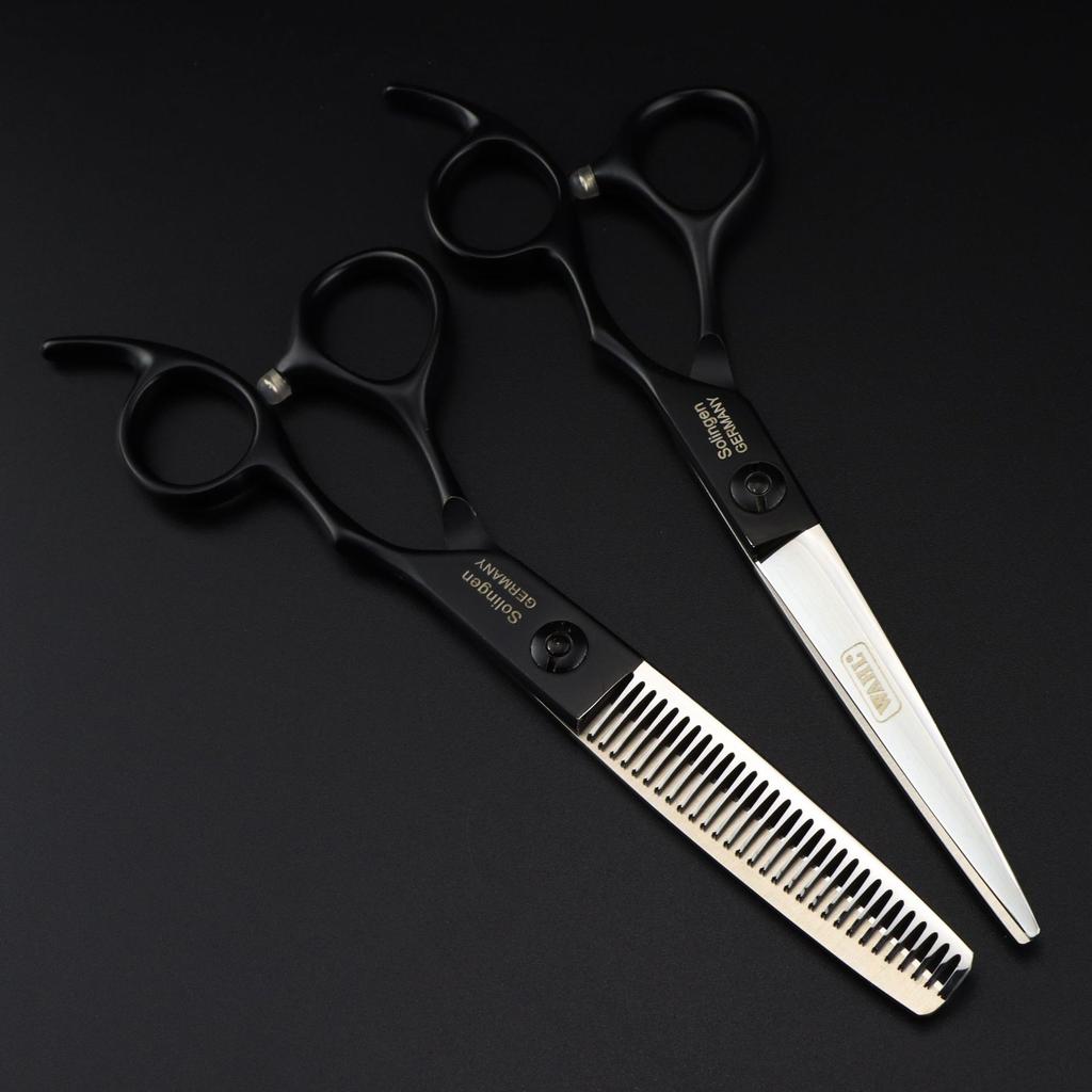 6.0 Inch Half Body Black, Waldorf Personality, Hair Scissors, Hair Scissors, Flat Scissors, Bangs Scissors, Thin Scissors