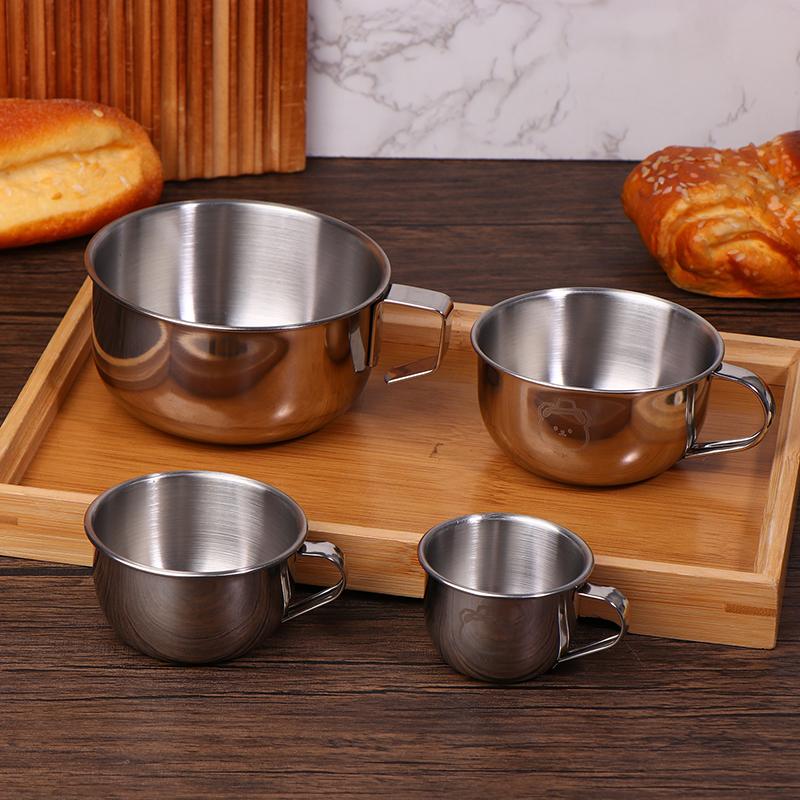 Hot 304 Stainless Steel Mini Water Cup With Handle Durable Anti Scalding Milk Coffee Mug Drinking Cup For Kids Student Drinkware