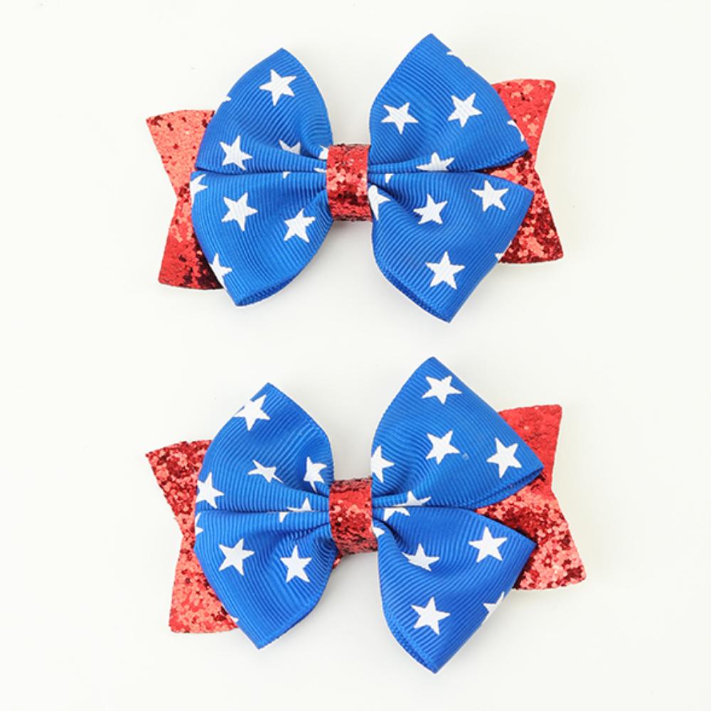 

Hair Clips Independence Day Hair Bow for Girls American Flag Hairpins Bowknots Hair Clips Children Barrettes Hair Accessories