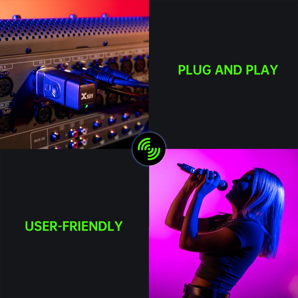 XVIVE Digital Wireless Microphone System Black XV-U3