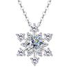 Silvere Glam The Charming New Ins Style In Silver And The Snowflake Moissanite Necklace S925 Sterling Silver Collarbone Chain