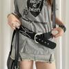 Korean Rivet Wide Belt Gothic Dress Jeans Belt Retro Women's Waist Belt  Streetwear