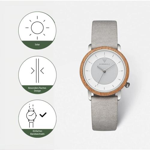 KERBHOLZ Women's Wooden Watch, German Design, Water Resistant, Officially Imported, MMER7608