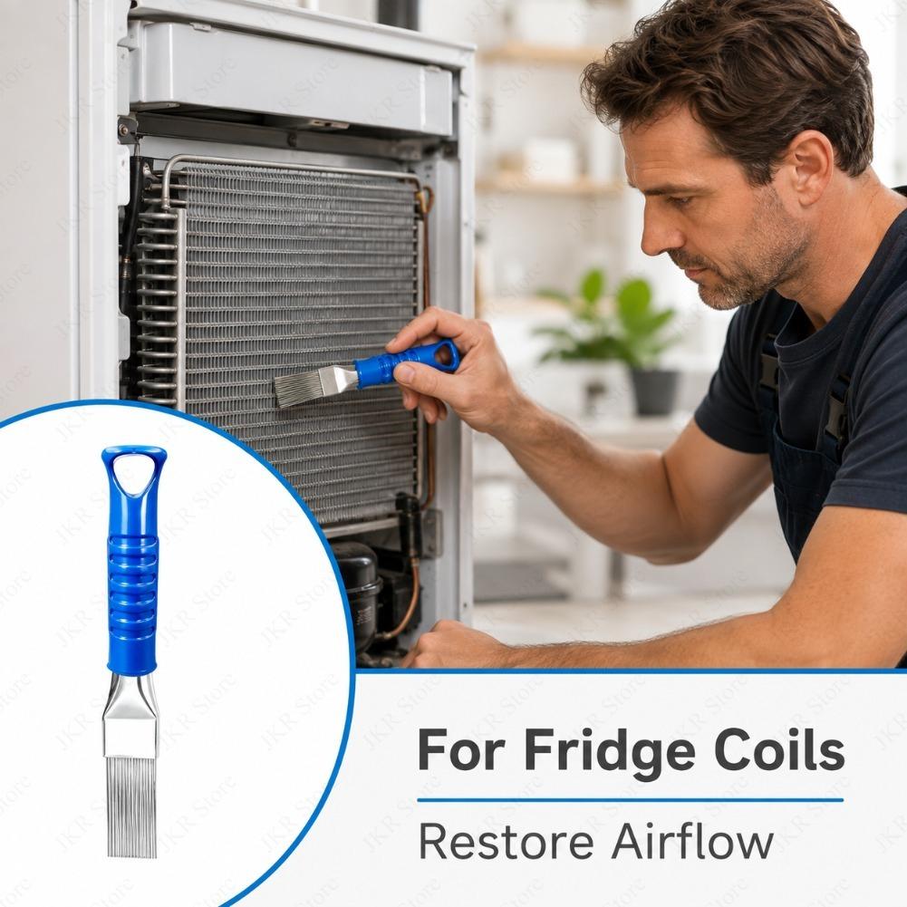 Reusable Air Conditioner Fin Comb Radiator Cleaning Brush Coil Straightener Tool for Apartment Dorm Hotel Bedroom Maintenance