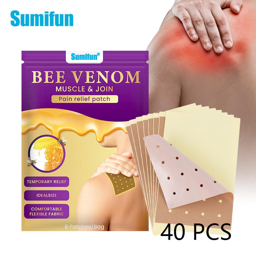 Sumifun 8/16/40 PCS Shoulder Neck Waist Strength Patches Chinese Natural Bee Patches for Muscle Joint Back Hot Relief Pads for Swelling,Stiffness