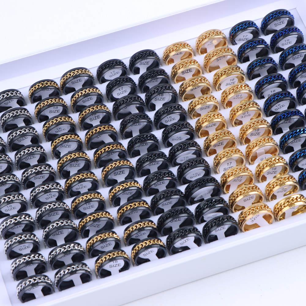 10 teile/los Großhandel Mode Einfache Edelstahl Ring Für Männer Frauen Schöne Trendy Punk Schmuck Vintage Geburtstag Party Geschenke