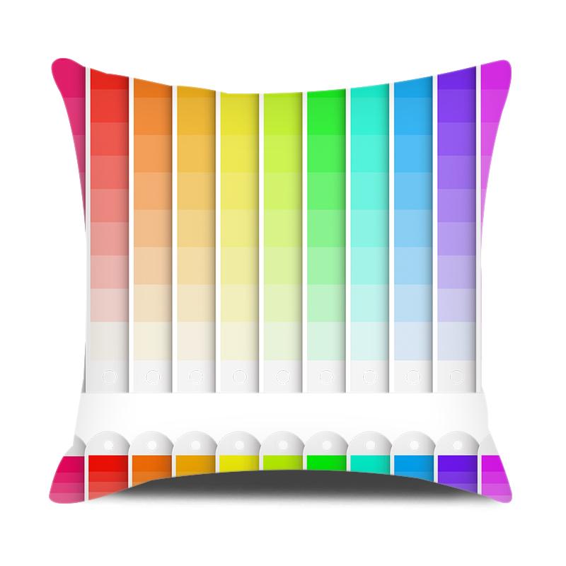 Swirl Geometric Striped Plaid Print Pillowcase Colorful Pillowcase Home Sofa Car Decoration Peach Skin Cushion Cover