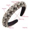 Heming Retro-Inspired Headband with Colored Glass and Diamond Inlays - Elegant Accessory for High-End Events