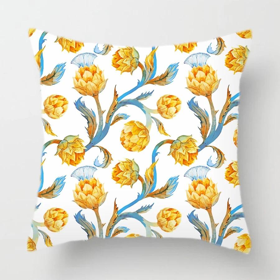 Butterfly Flower Pattern Pillowcase Car Ornaments Office Living Room Home Pillowcase
