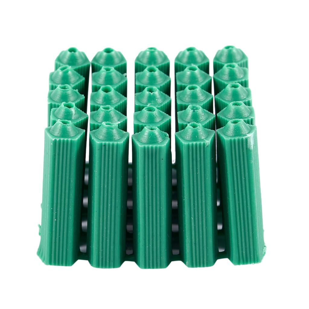 ABIY Mounting Screws Green 6 Mm Non-Slip Plastic Dowel 100 Pieces