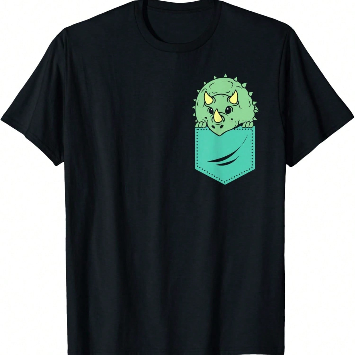 Funny Dinosaur In Your Pocket Triceratops T-Shirt S разноцветный